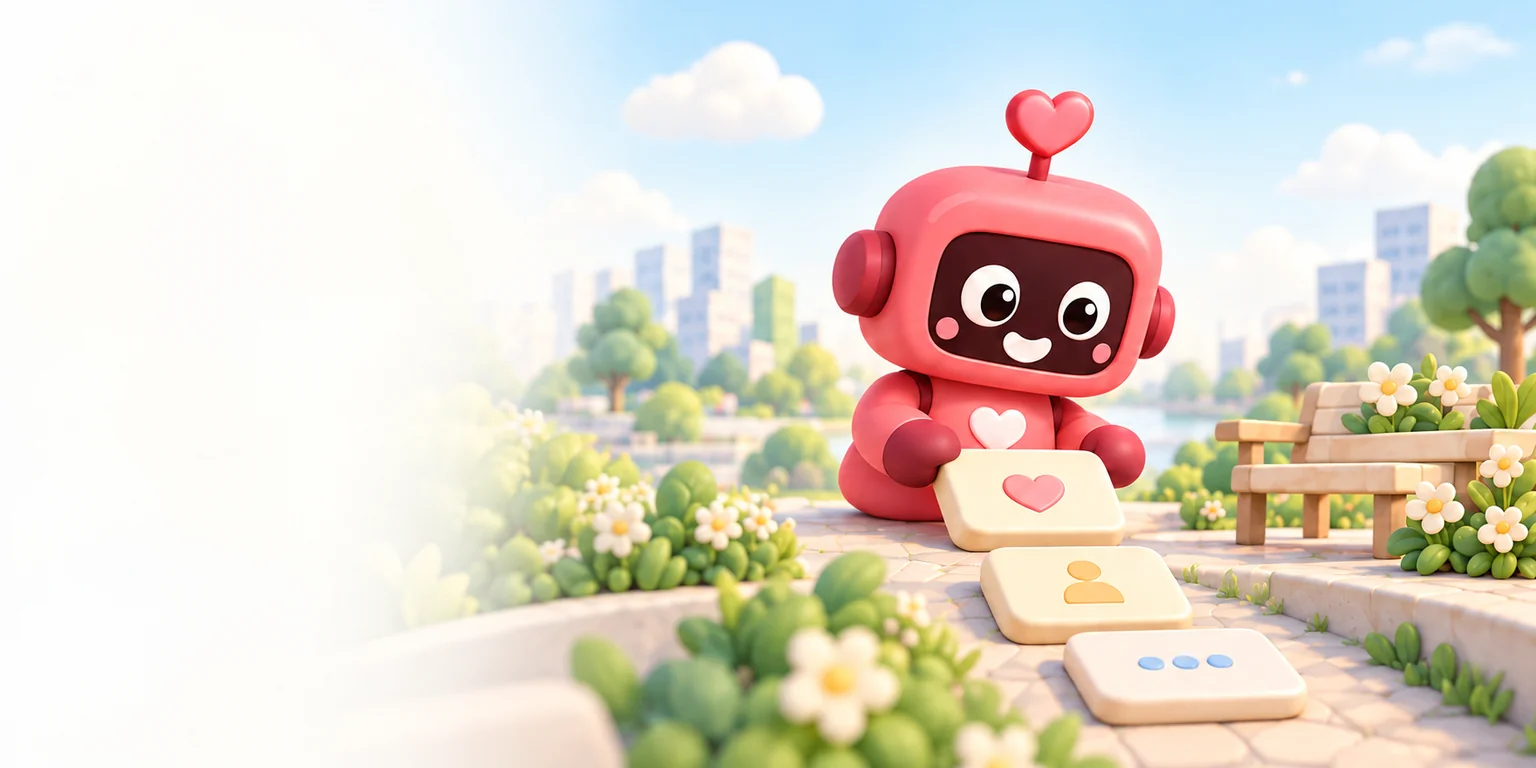 ハートのアンテナのピンク色CUBIが、使いやすい道になるようカードを整える